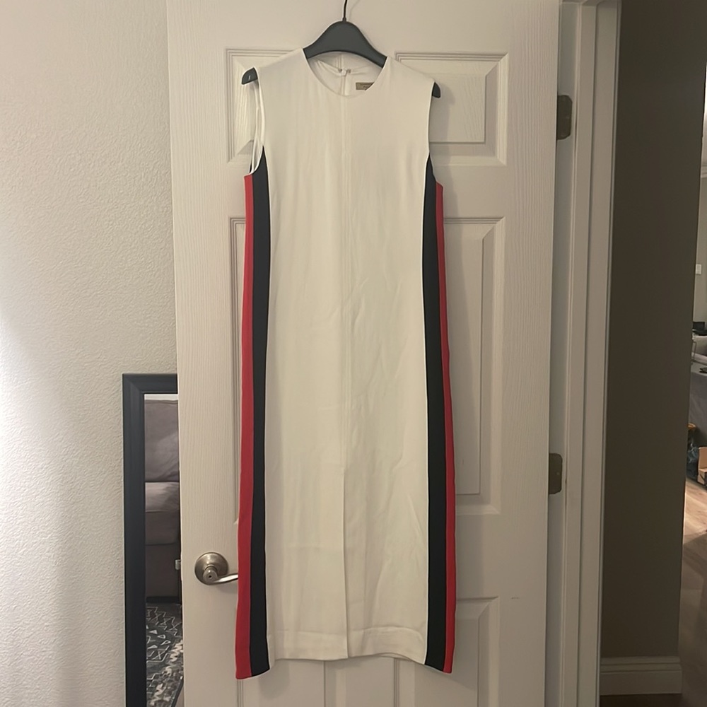 Burberry Selene Sleeveless Side-Striped Midi Dress - Picture 4 of 6